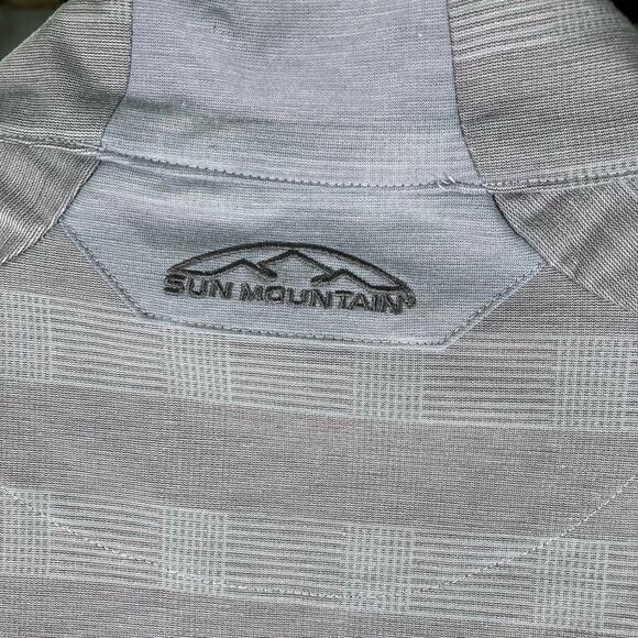 Sun Mountain Men’s Thermal Golf Pullover 1/4 Zip Gray Stripe XL Bulldog Logo - Picture 3 of 14